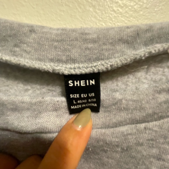 Shein Grey Crew Neck - Picture 2 of 3